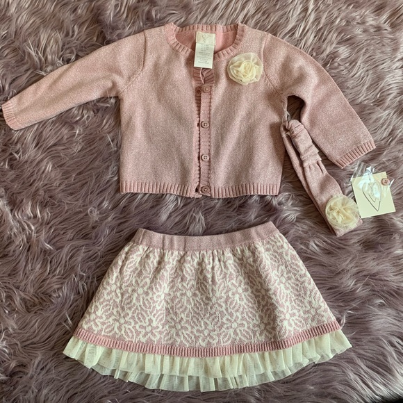 Other - Baby girl 3 piece dress and headband NWT 3-6mo